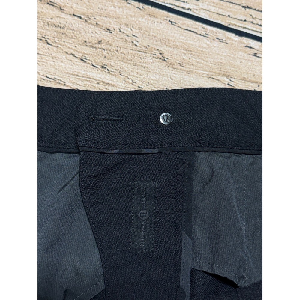 Lululemon ABC Classic-Fit Pants Mens 34 Black Technical Stretch Trousers Casual - Picture 6 of 7